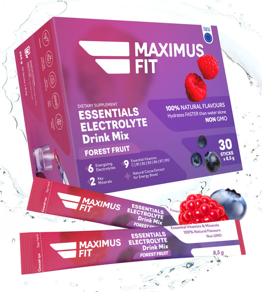 MaximusFit Electrolytes - Hidratare pentru sportivi activi Fructe de pădure