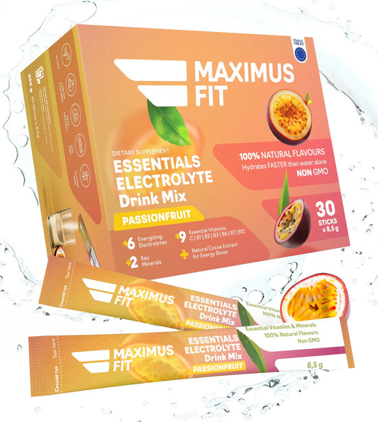 MaximusFit Electrolytes - Hidratare pentru sportivi activi Fructul pasiunii